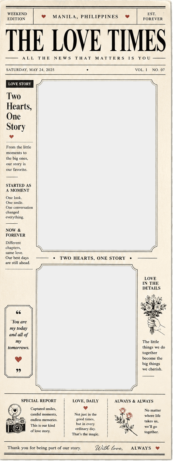 The Love Times template preview